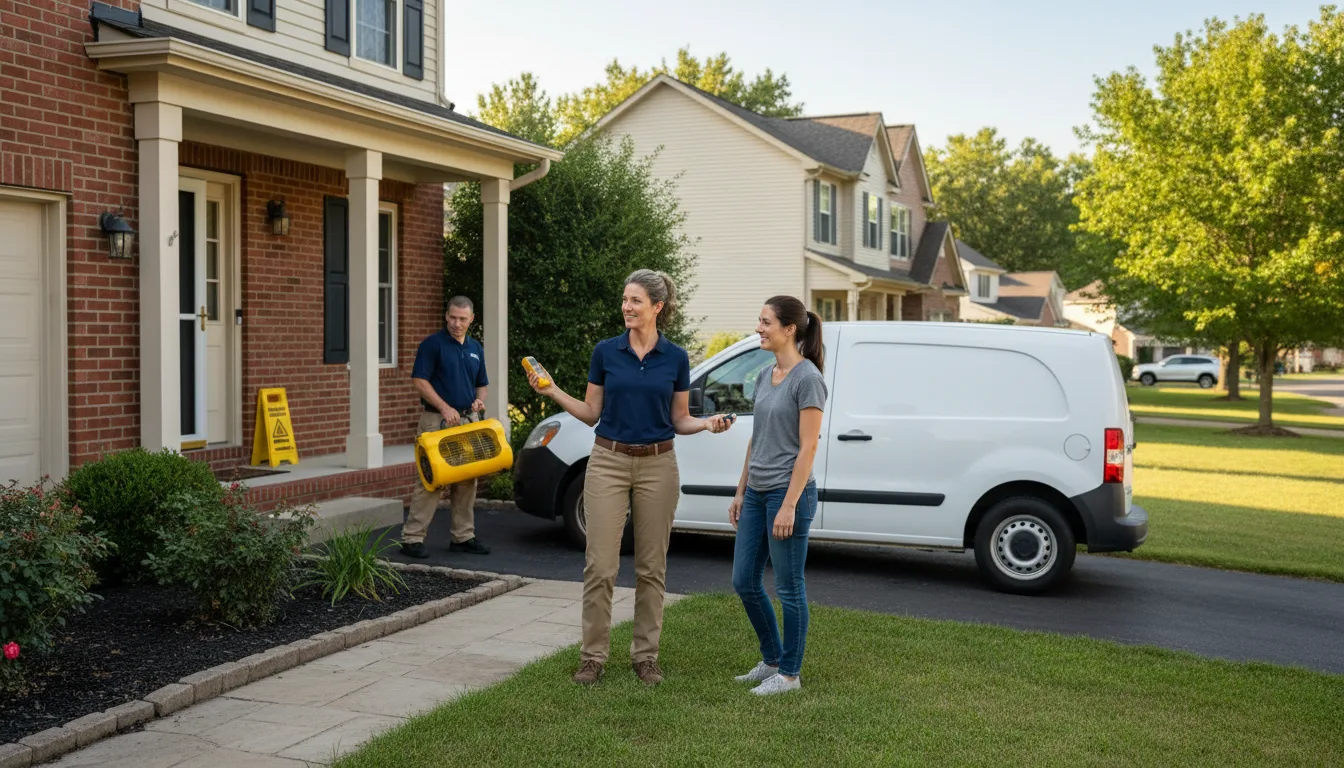 Residential water damage restoration in Thrall, TX